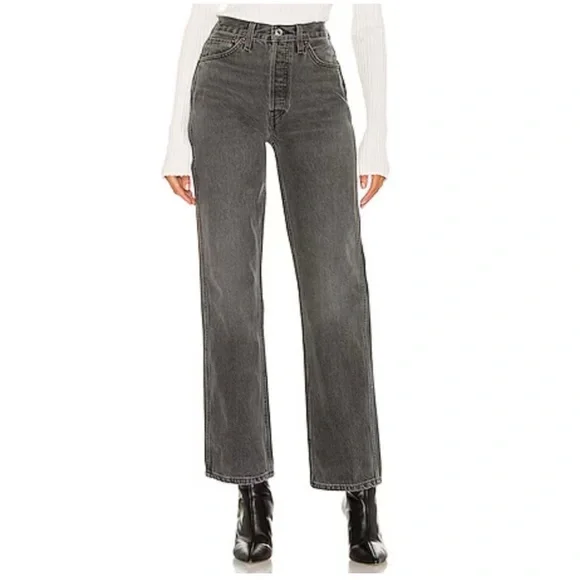 RE/DONE Originals 90s High Rise Loose in Vintage Ash Grey Jeans